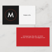 Modern Professional Monogram Visitekaartje (Voorkant / Achterkant)