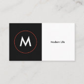 Modern Professional Monogram Visitekaartje (Voorkant)