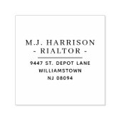 Modern Professional Name Job Return Address Zelfinktende Stempel (Design)