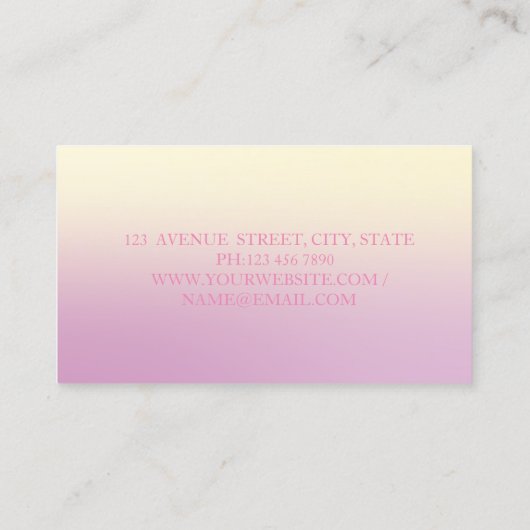 Modern Professional Ombre Geometric Visitekaartje (Achterkant)