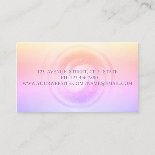Modern Professional Ombre, Makeup Artist Visitekaartje (Achterkant)