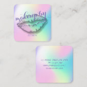 Modern Professional Ombre, Makeup, Lip Vierkante Visitekaartje (Voorkant / Achterkant)