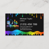 Modern Professional Painting Service Decoration Visitekaartje (Achterkant)