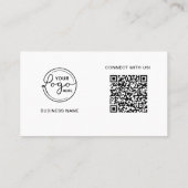 Modern Professional Photo QR Code Social Media Visitekaartje (Achterkant)