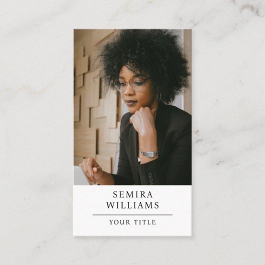 Modern Professional Photo Visitekaartje (Voorkant)