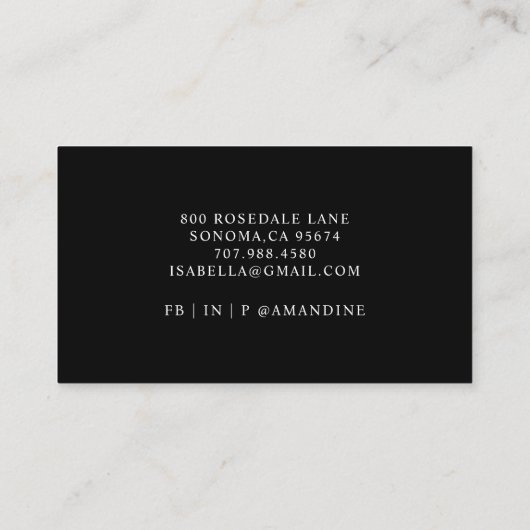 Modern Professional Photo Visitekaartje (Achterkant)