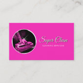 Modern Professional Pink House Cleaning Service Visitekaartje (Voorkant)