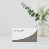 Modern Professional Plain Dark Brown Automotive Visitekaartje (Staand voorkant)
