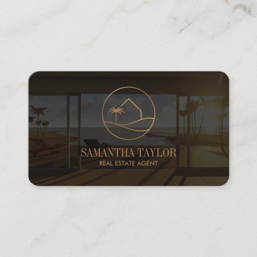 Modern Professional Realtor Insert Photo House Visitekaartje (Voorkant)