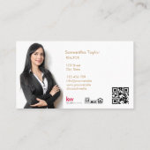 Modern Professional Realtor Insert Photo House Visitekaartje (Achterkant)