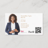Modern Professional Realtor Mountain Realty QRCode Visitekaartje (Achterkant)