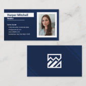 Modern Professional Realtor Photo Visitekaartje (Voorkant / Achterkant)