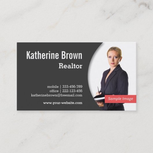 Modern, Professional, Realtor, Real Estate, Foto Visitekaartje (Voorkant)