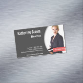 Modern, Professional, Realtor, Real Estate, Foto Visitekaartje Magneet (Voorbeeld)