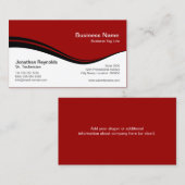 Modern Professional Red Visitekaartje (Voorkant / Achterkant)