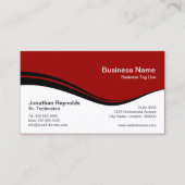 Modern Professional Red Visitekaartje (Voorkant)