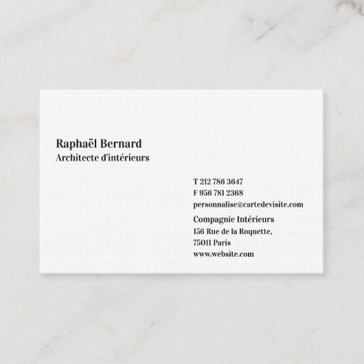 Modern Professional Stijlvol Chic Visitekaartje (Voorkant)