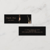 Modern Professional Stijlvol, eenvoudig, penseelst Mini Visitekaartje (Voorkant / Achterkant)