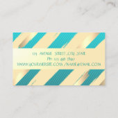 Modern Professional stijlvol, Stripes, Faux Gold Visitekaartje (Achterkant)
