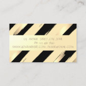 Modern Professional stijlvol, Stripes, Faux Gold Visitekaartje (Achterkant)