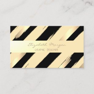 Modern Professional stijlvol, Stripes, Faux Gold Visitekaartje
