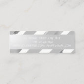 Modern Professional Stijlvol, Stripes, grijs Mini Visitekaartje (Achterkant)