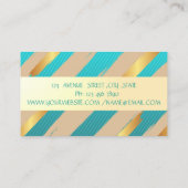Modern Professional stijlvol, stripes Visitekaartje (Achterkant)