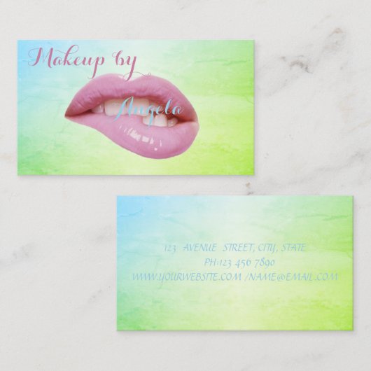 Modern Professional stijlvolle lips Visitekaartje (Voorkant / Achterkant)