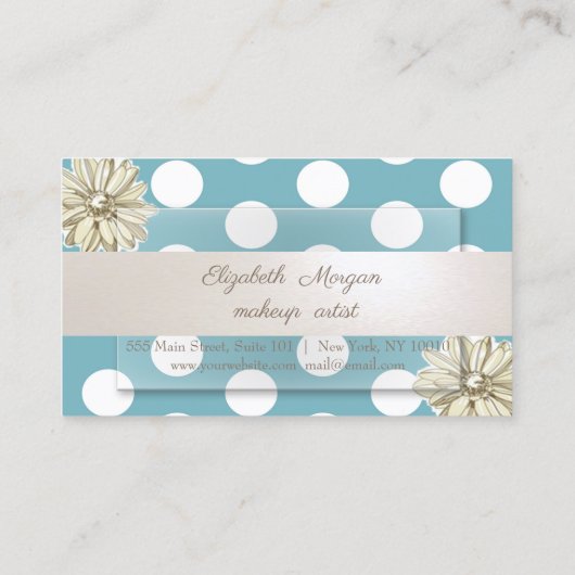 Modern Professional, Stippen, Floral Loyalty Kaart (Achterkant)