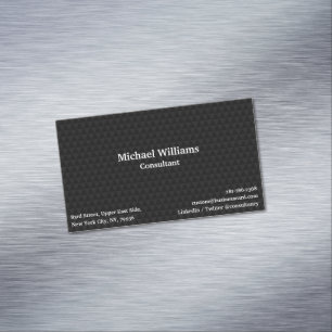 Modern Professional Trendy Black Pattern Elegant Magnetisch Visitekaartje