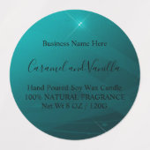 Modern Professional Turquoise Candles Labels (Design 1)
