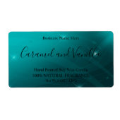 Modern Professional Turquoise - kaarsenlabel Etiket (Voorkant)