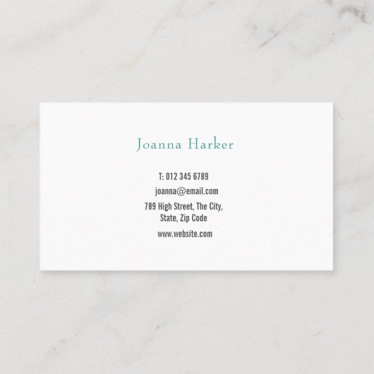 Modern Professional Visitekaartje (Achterkant)