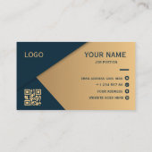 Modern Professional Visiting Card with QR Code Visitekaartje (Achterkant)