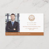 Modern Professional Warm Real Estate Agent Visitekaartje (Achterkant)
