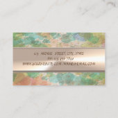 Modern Professional, Waterverf Splash, Stripe Visitekaartje (Achterkant)