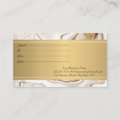 Modern, Professional White Marble Gold Kortingskaartje (Achterkant)