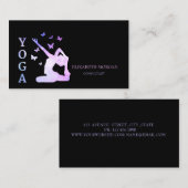 Modern Professional Women Silhouette Yoga Visitekaartje (Voorkant / Achterkant)