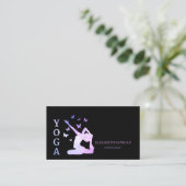 Modern Professional Women Silhouette Yoga Visitekaartje (Staand voorkant)