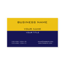 Modern Professional Yellow Navy Blue Business