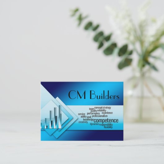 Modern professionalisme visitekaartje (Staand voorkant)