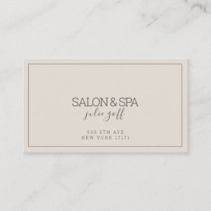 Modern Professionalsalon & Spa Visitekaartje