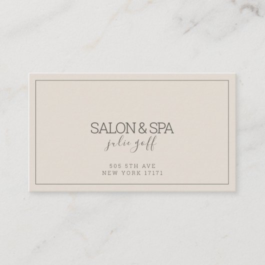 Modern Professionalsalon & Spa Visitekaartje (Voorkant)