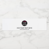 Modern Professioneel Aangepast Zakelijk Chic Wit Waterfles Etiket (Enkel label)