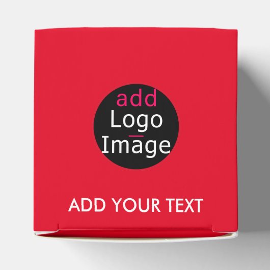 Modern professioneel aanpasbaar bedrijfsrood bedankdoosjes (Bovenkant)