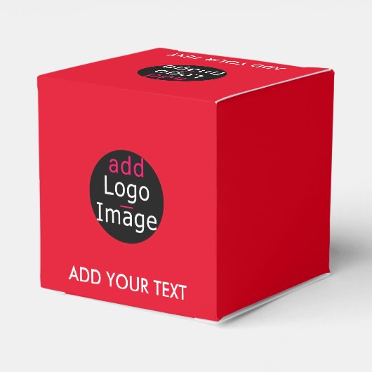 Modern Professioneel Aanpasbaar Zakelijk Rood Bedankdoosjes (Achterkant)