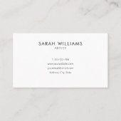 Modern professioneel artistiek Visitekaartje (Achterkant)