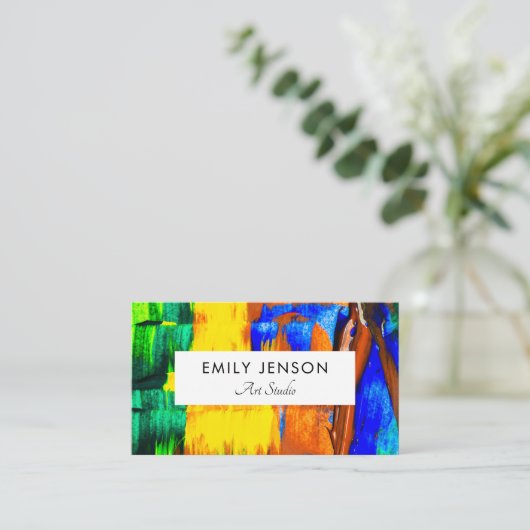 Modern professioneel artistiek Visitekaartje (Staand voorkant)