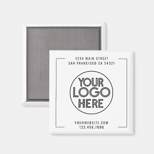 Modern professioneel bedrijf aangepaste Logo Magneet (Voorkant / Achterkant)