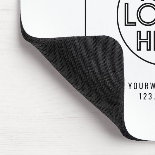 Modern professioneel bedrijf aangepaste Logo Muismat (Hoek)